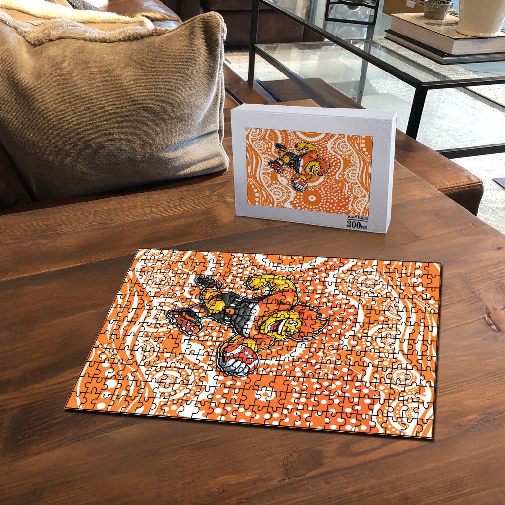 Greater Western Sydney Giants Puzzle Aboriginal Dot Pattern - Football Mascot Heritage Pride
