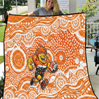 Greater Western Sydney Giants Quilt Aboriginal Dot Pattern - Football Mascot Heritage Pride