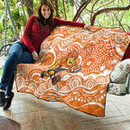 Greater Western Sydney Giants Quilt Aboriginal Dot Pattern - Football Mascot Heritage Pride