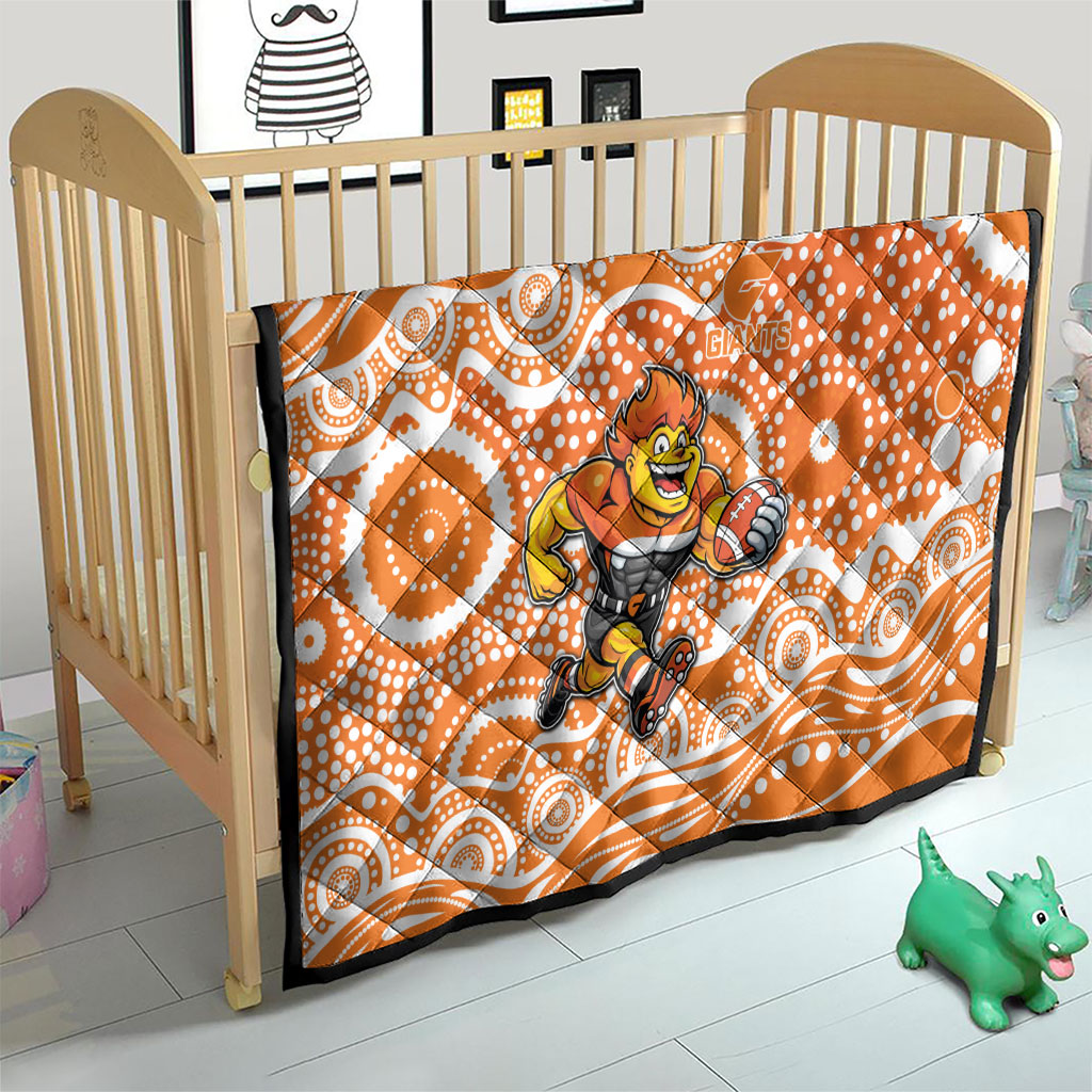 Greater Western Sydney Giants Quilt Aboriginal Dot Pattern - Football Mascot Heritage Pride