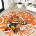 Greater Western Sydney Giants Round Carpet Aboriginal Dot Pattern - Football Mascot Heritage Pride