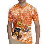 Greater Western Sydney Giants Rugby Jersey Aboriginal Dot Pattern - Football Mascot Heritage Pride