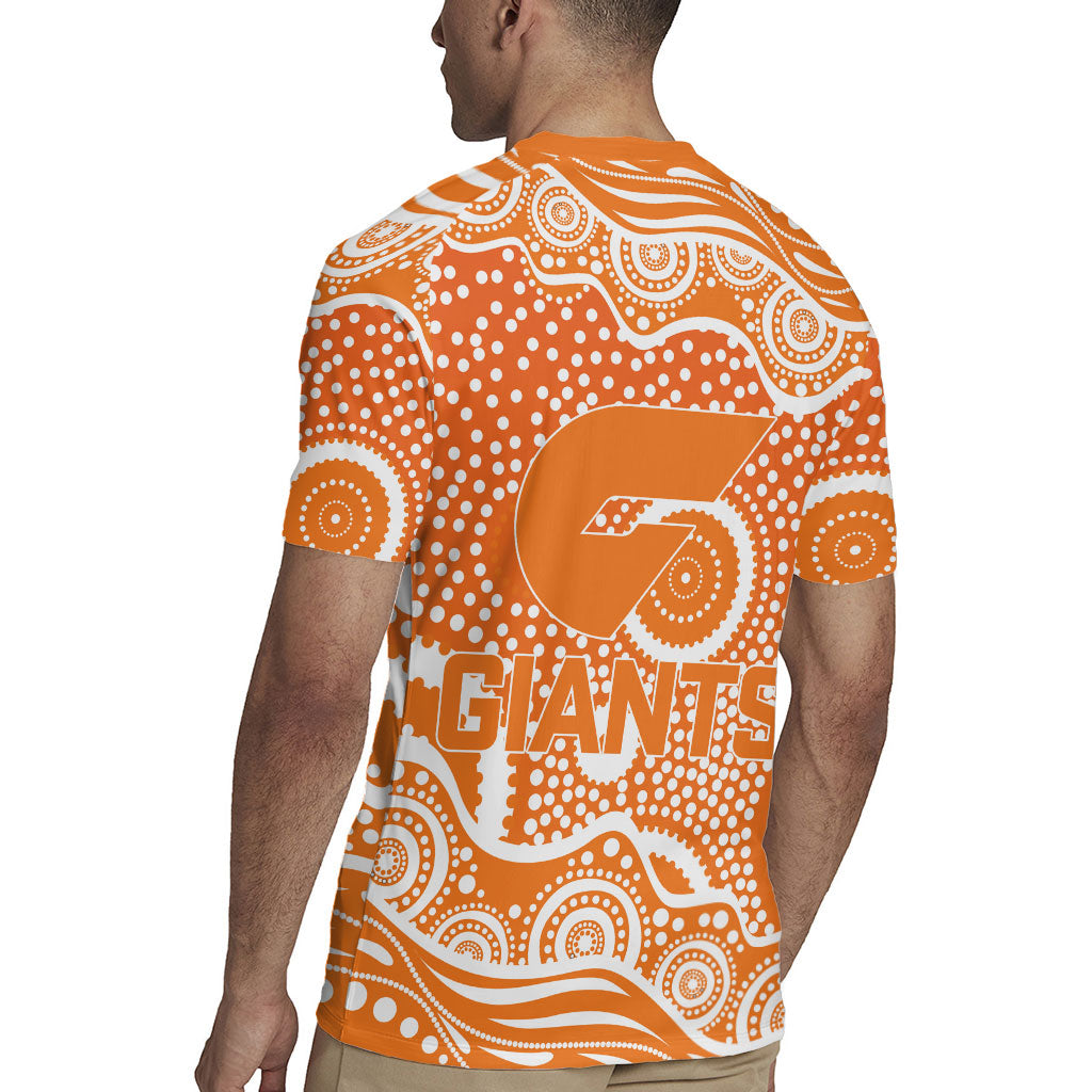 Greater Western Sydney Giants Rugby Jersey Aboriginal Dot Pattern - Football Mascot Heritage Pride