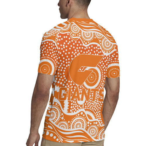 Greater Western Sydney Giants Rugby Jersey Aboriginal Dot Pattern - Football Mascot Heritage Pride