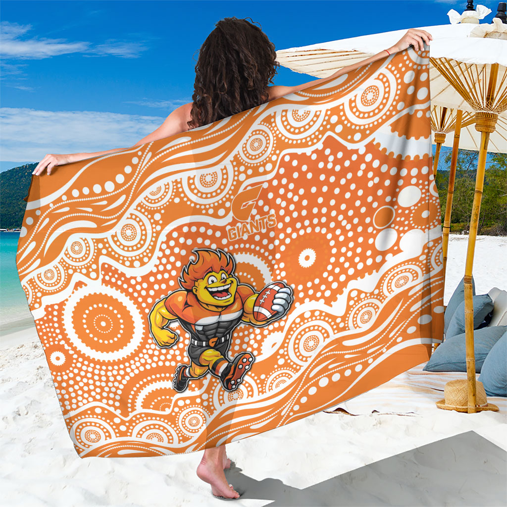 Greater Western Sydney Giants Sarong Aboriginal Dot Pattern - Football Mascot Heritage Pride