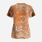 Greater Western Sydney Giants Scrub Top Aboriginal Dot Pattern - Football Mascot Heritage Pride