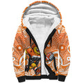 Greater Western Sydney Giants Sherpa Hoodie Aboriginal Dot Pattern - Football Mascot Heritage Pride