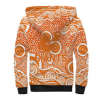 Greater Western Sydney Giants Sherpa Hoodie Aboriginal Dot Pattern - Football Mascot Heritage Pride