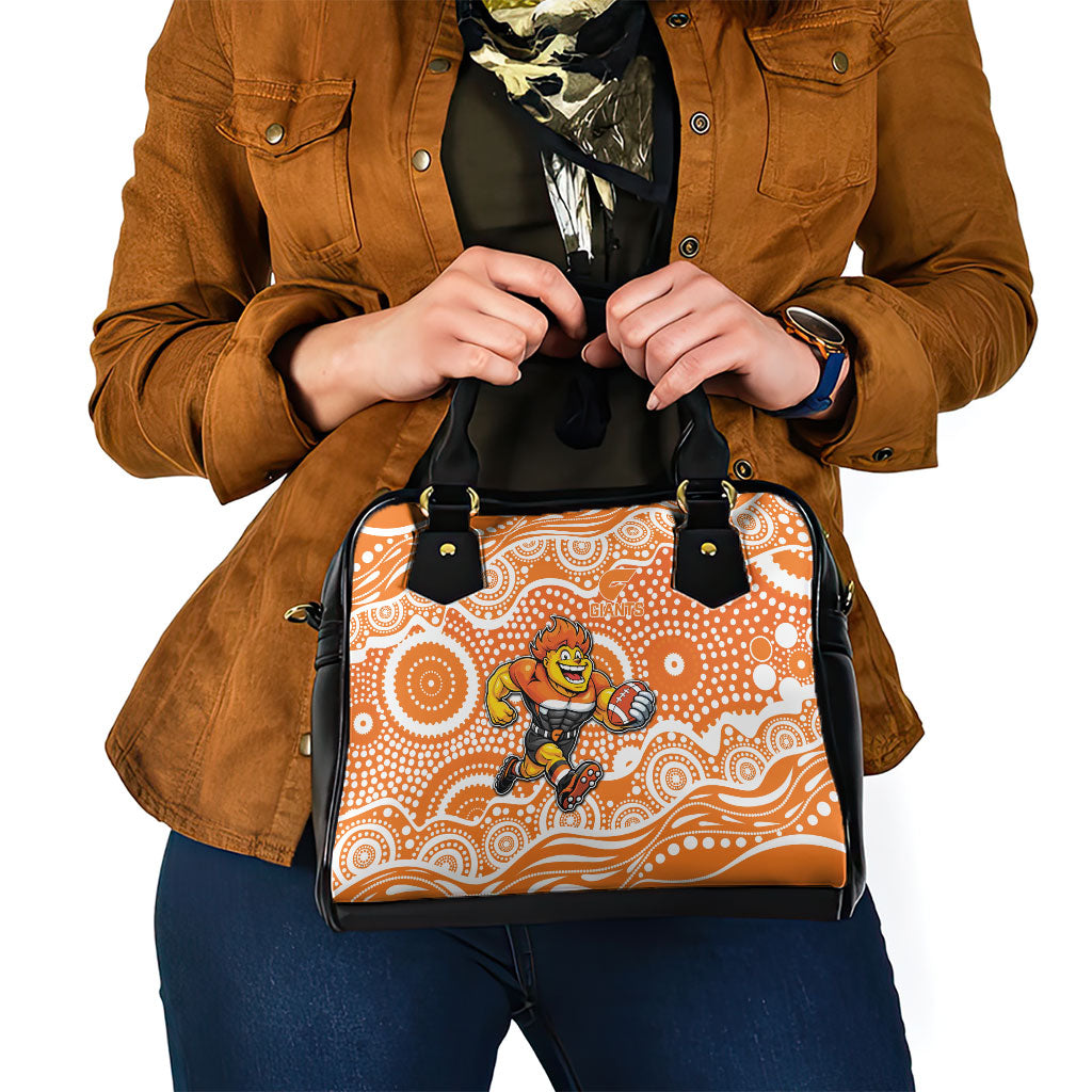 Greater Western Sydney Giants Shoulder Handbag Aboriginal Dot Pattern - Football Mascot Heritage Pride