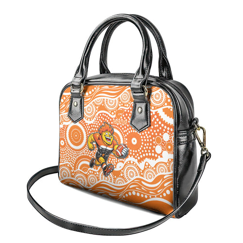 Greater Western Sydney Giants Shoulder Handbag Aboriginal Dot Pattern - Football Mascot Heritage Pride