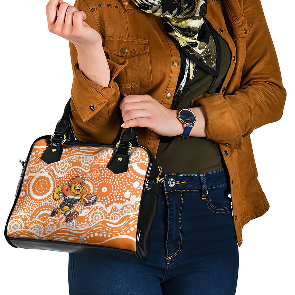 Greater Western Sydney Giants Shoulder Handbag Aboriginal Dot Pattern - Football Mascot Heritage Pride