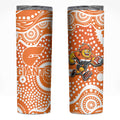 Greater Western Sydney Giants Skinny Tumbler Aboriginal Dot Pattern - Football Mascot Heritage Pride