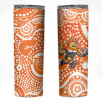 Greater Western Sydney Giants Skinny Tumbler Aboriginal Dot Pattern - Football Mascot Heritage Pride