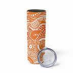 Greater Western Sydney Giants Skinny Tumbler Aboriginal Dot Pattern - Football Mascot Heritage Pride