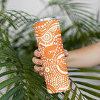 Greater Western Sydney Giants Skinny Tumbler Aboriginal Dot Pattern - Football Mascot Heritage Pride