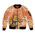 Greater Western Sydney Giants Sleeve Zip Bomber Jacket Aboriginal Dot Pattern - Football Mascot Heritage Pride
