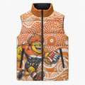 Greater Western Sydney Giants Sleeveless Puffer Jacket Aboriginal Dot Pattern - Football Mascot Heritage Pride