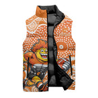 Greater Western Sydney Giants Sleeveless Puffer Jacket Aboriginal Dot Pattern - Football Mascot Heritage Pride