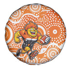 Greater Western Sydney Giants Spare Tire Cover Aboriginal Dot Pattern - Football Mascot Heritage Pride