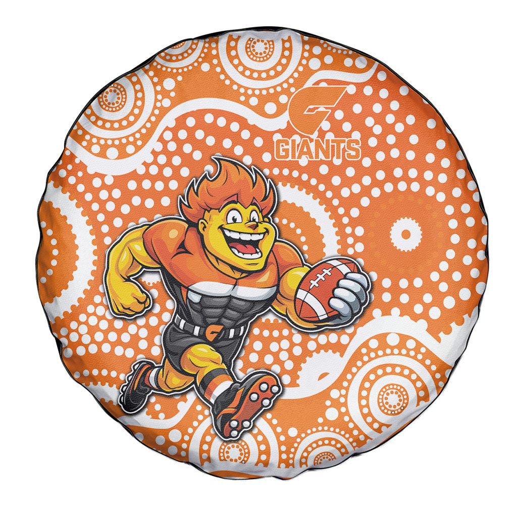Greater Western Sydney Giants Spare Tire Cover Aboriginal Dot Pattern - Football Mascot Heritage Pride