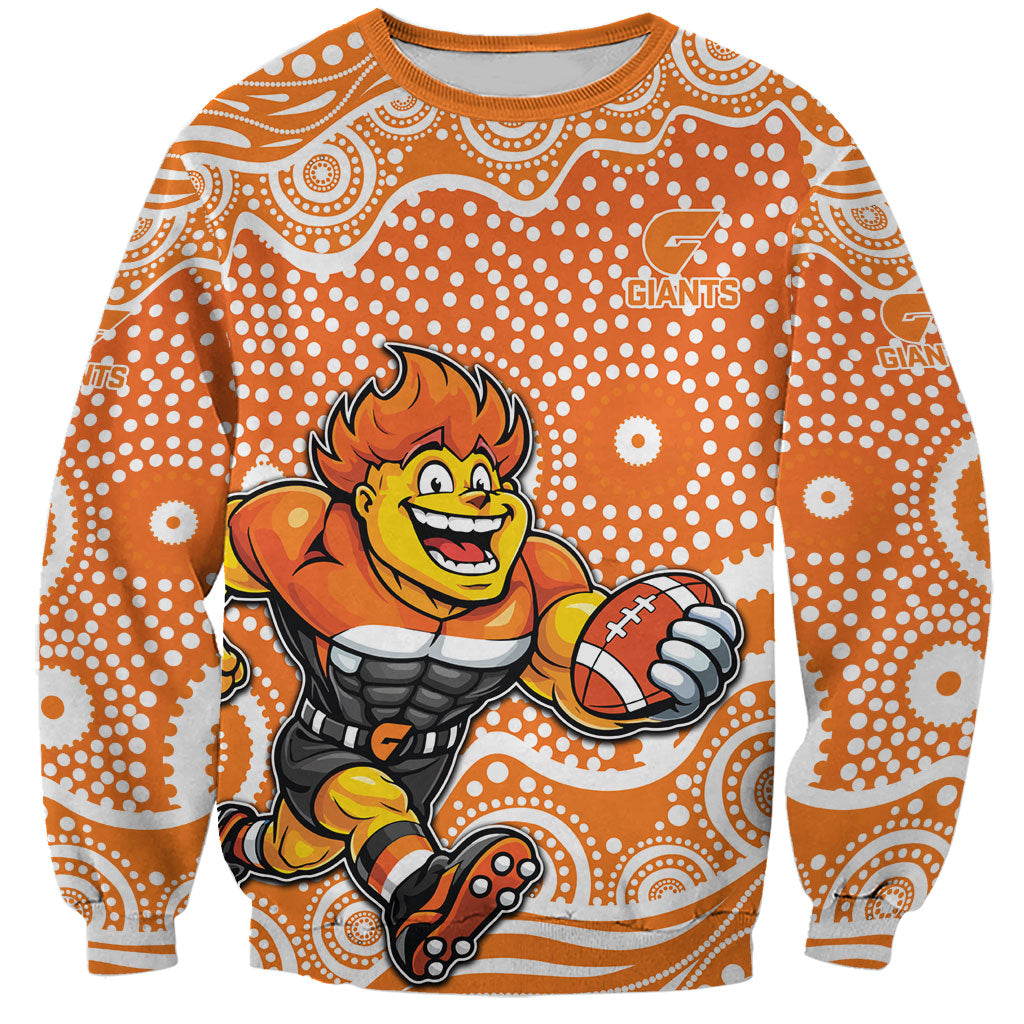 Greater Western Sydney Giants Sweatshirt Aboriginal Dot Pattern - Football Mascot Heritage Pride