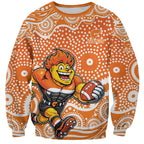 Greater Western Sydney Giants Sweatshirt Aboriginal Dot Pattern - Football Mascot Heritage Pride