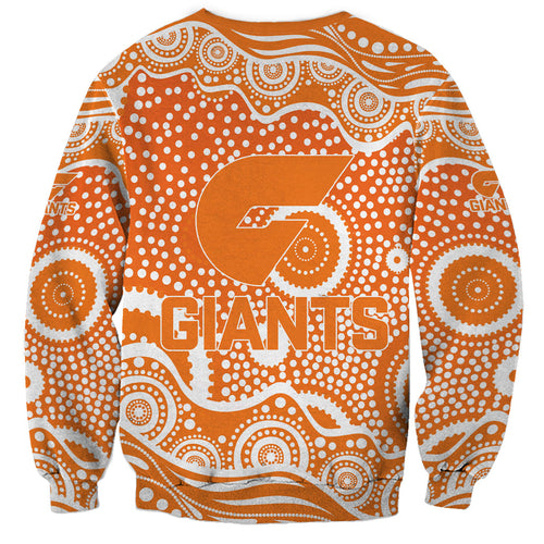 Greater Western Sydney Giants Sweatshirt Aboriginal Dot Pattern - Football Mascot Heritage Pride