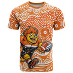 Greater Western Sydney Giants T Shirt Aboriginal Dot Pattern - Football Mascot Heritage Pride