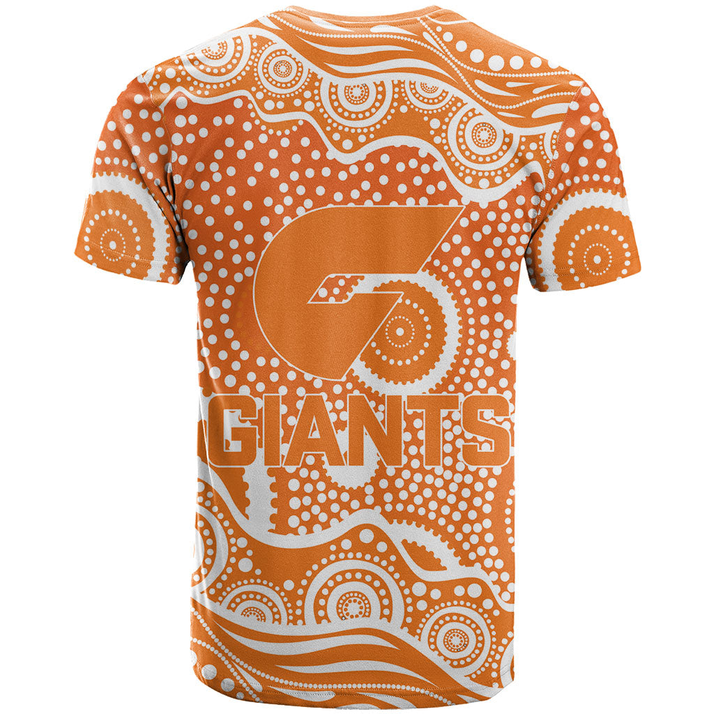 Greater Western Sydney Giants T Shirt Aboriginal Dot Pattern - Football Mascot Heritage Pride