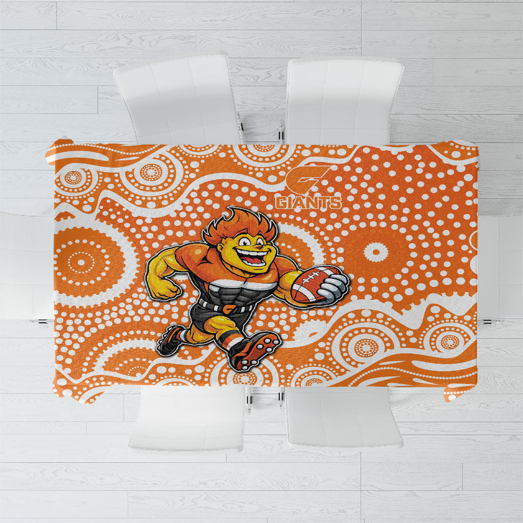 Greater Western Sydney Giants Tablecloth Aboriginal Dot Pattern - Football Mascot Heritage Pride