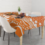 Greater Western Sydney Giants Tablecloth Aboriginal Dot Pattern - Football Mascot Heritage Pride