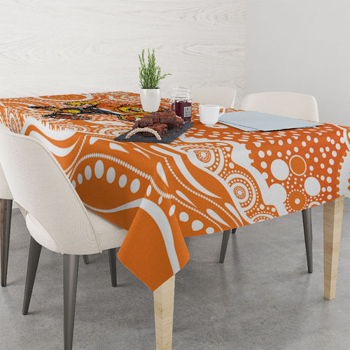 Greater Western Sydney Giants Tablecloth Aboriginal Dot Pattern - Football Mascot Heritage Pride