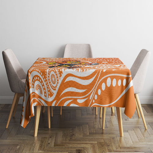 Greater Western Sydney Giants Tablecloth Aboriginal Dot Pattern - Football Mascot Heritage Pride
