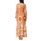 Greater Western Sydney Giants Tank Maxi Dress Aboriginal Dot Pattern - Football Mascot Heritage Pride