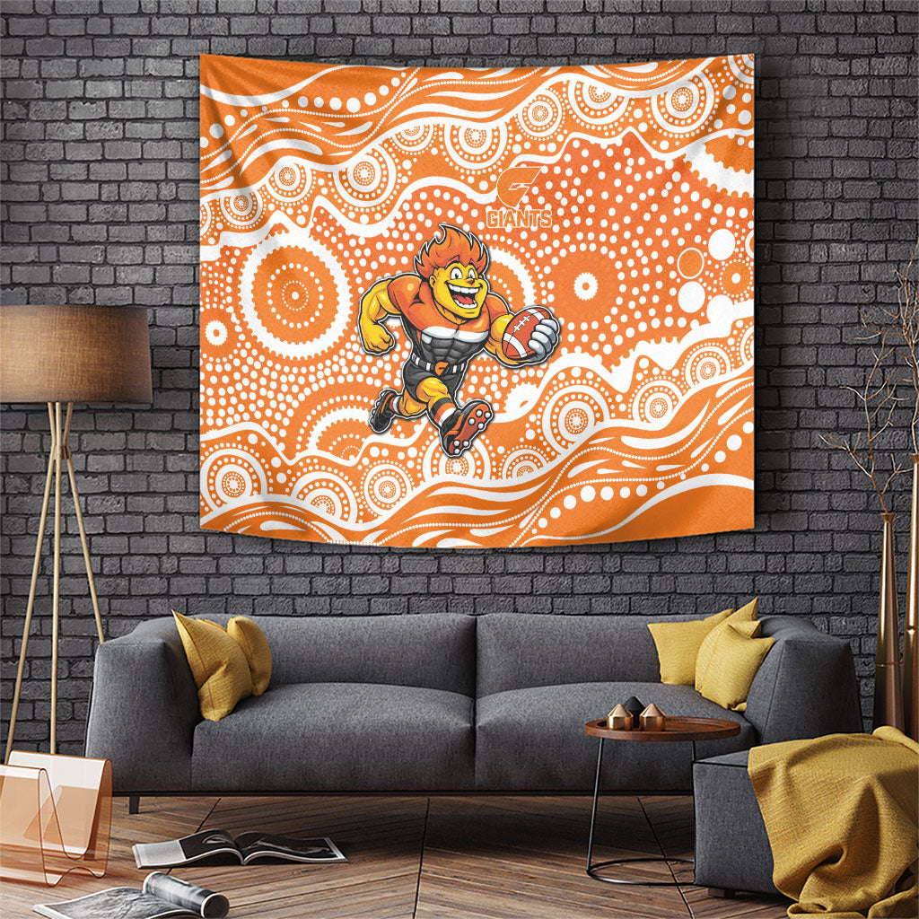 Greater Western Sydney Giants Tapestry Aboriginal Dot Pattern - Football Mascot Heritage Pride