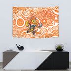 Greater Western Sydney Giants Tapestry Aboriginal Dot Pattern - Football Mascot Heritage Pride
