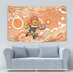 Greater Western Sydney Giants Tapestry Aboriginal Dot Pattern - Football Mascot Heritage Pride