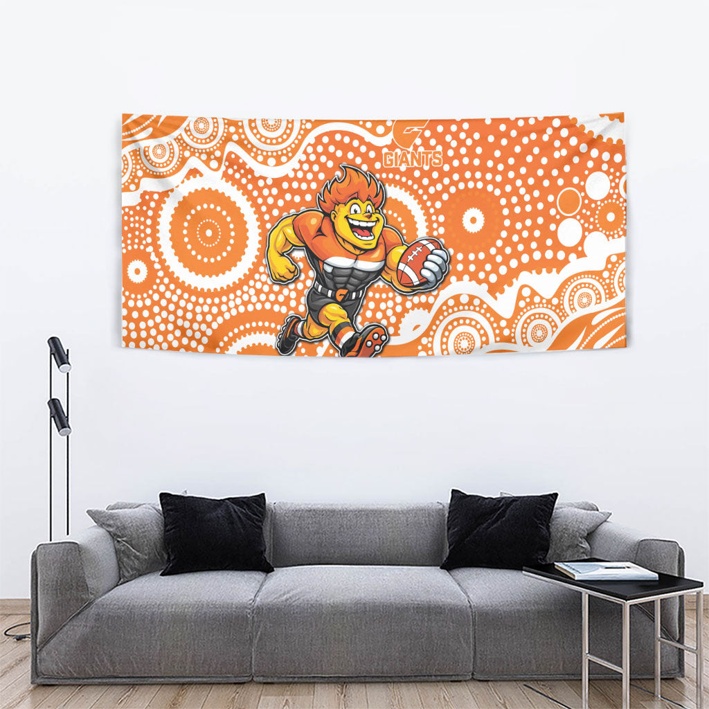 Greater Western Sydney Giants Tapestry Aboriginal Dot Pattern - Football Mascot Heritage Pride