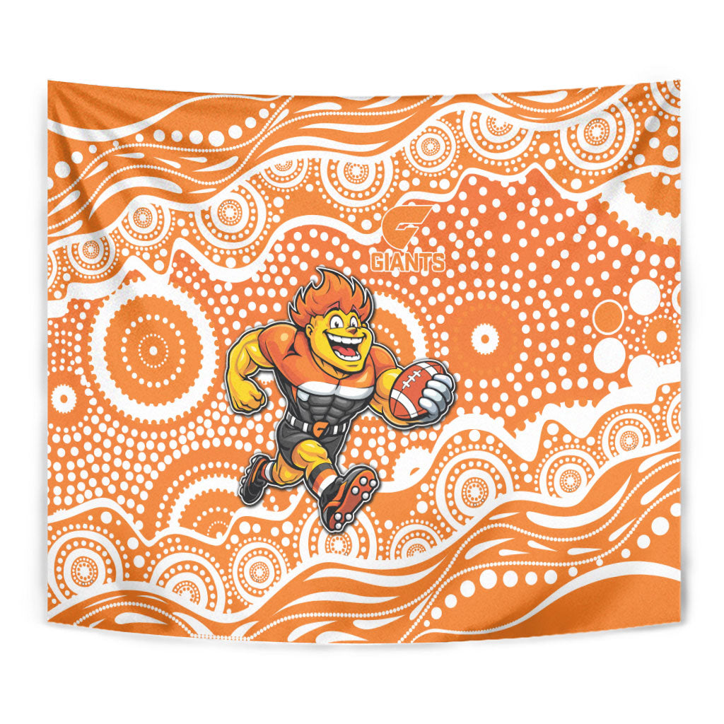 Greater Western Sydney Giants Tapestry Aboriginal Dot Pattern - Football Mascot Heritage Pride