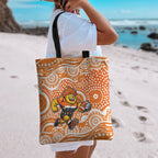 Greater Western Sydney Giants Tote Bag Aboriginal Dot Pattern - Football Mascot Heritage Pride