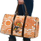 Greater Western Sydney Giants Travel Bag Aboriginal Dot Pattern - Football Mascot Heritage Pride