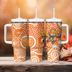 Greater Western Sydney Giants Tumbler With Handle Aboriginal Dot Pattern - Football Mascot Heritage Pride