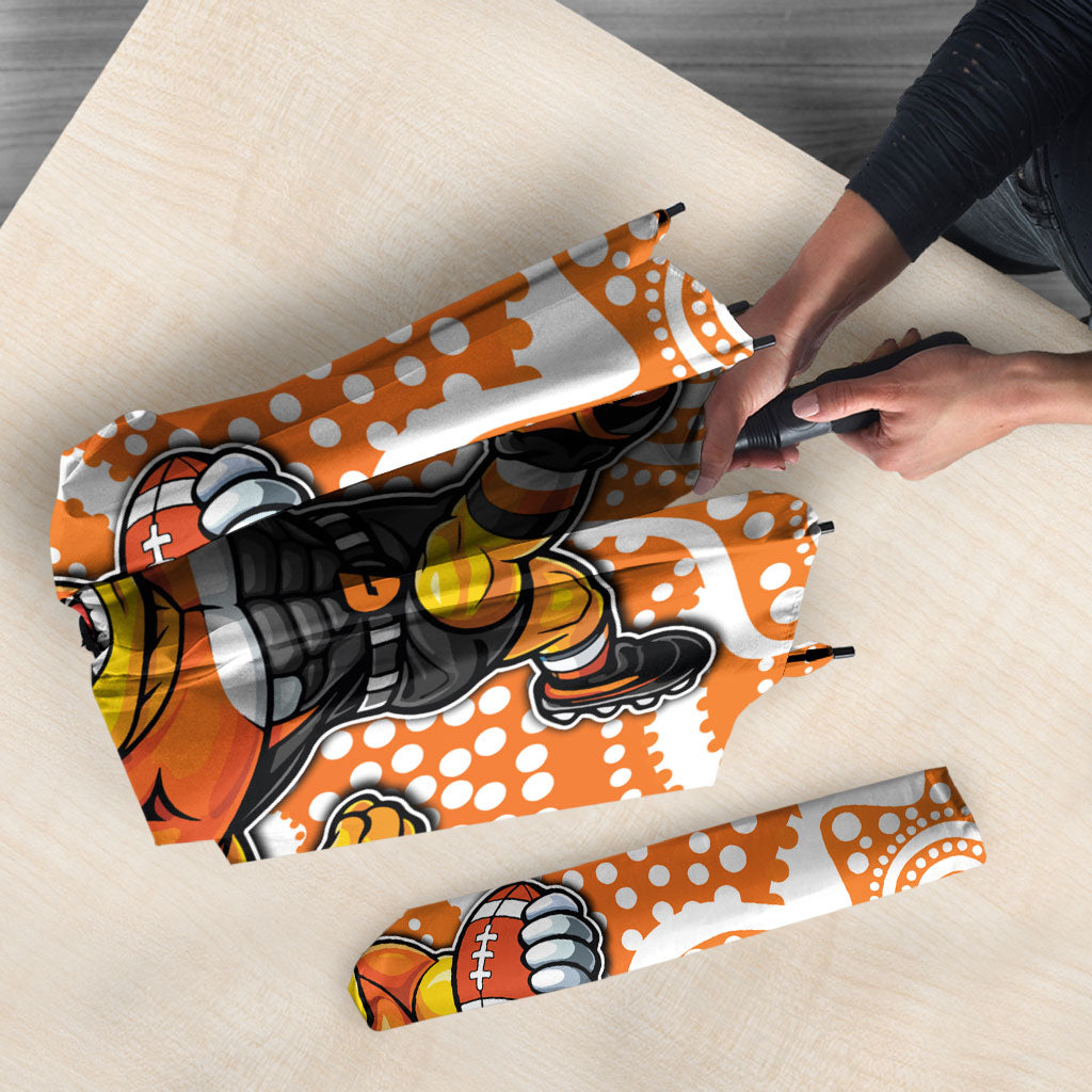 Greater Western Sydney Giants Umbrella Aboriginal Dot Pattern - Football Mascot Heritage Pride