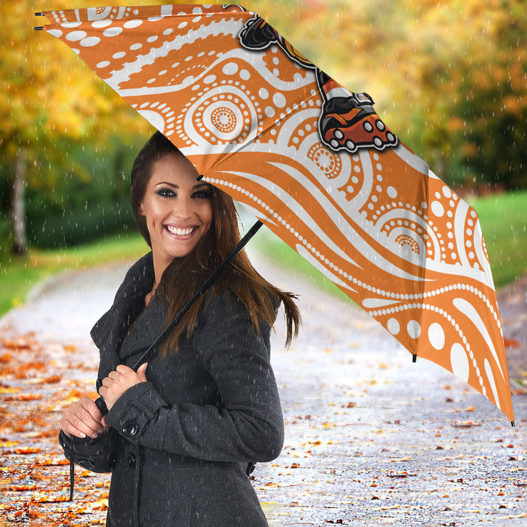 Greater Western Sydney Giants Umbrella Aboriginal Dot Pattern - Football Mascot Heritage Pride