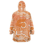 Greater Western Sydney Giants Wearable Blanket Hoodie Aboriginal Dot Pattern - Football Mascot Heritage Pride