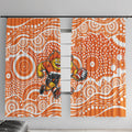 Greater Western Sydney Giants Window Curtain Aboriginal Dot Pattern - Football Mascot Heritage Pride