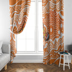 Greater Western Sydney Giants Window Curtain Aboriginal Dot Pattern - Football Mascot Heritage Pride