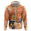 Greater Western Sydney Giants Zip Hoodie Aboriginal Dot Pattern - Football Mascot Heritage Pride