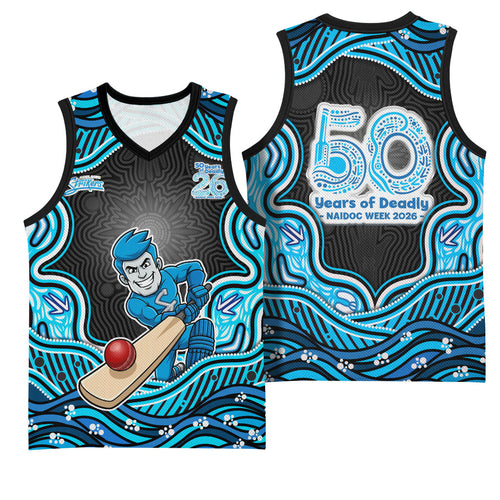 Adelaide Cricket NAIDOC Week 2026 Basketball Jersey Aboriginal Indigenous - 50 Years of Deadly