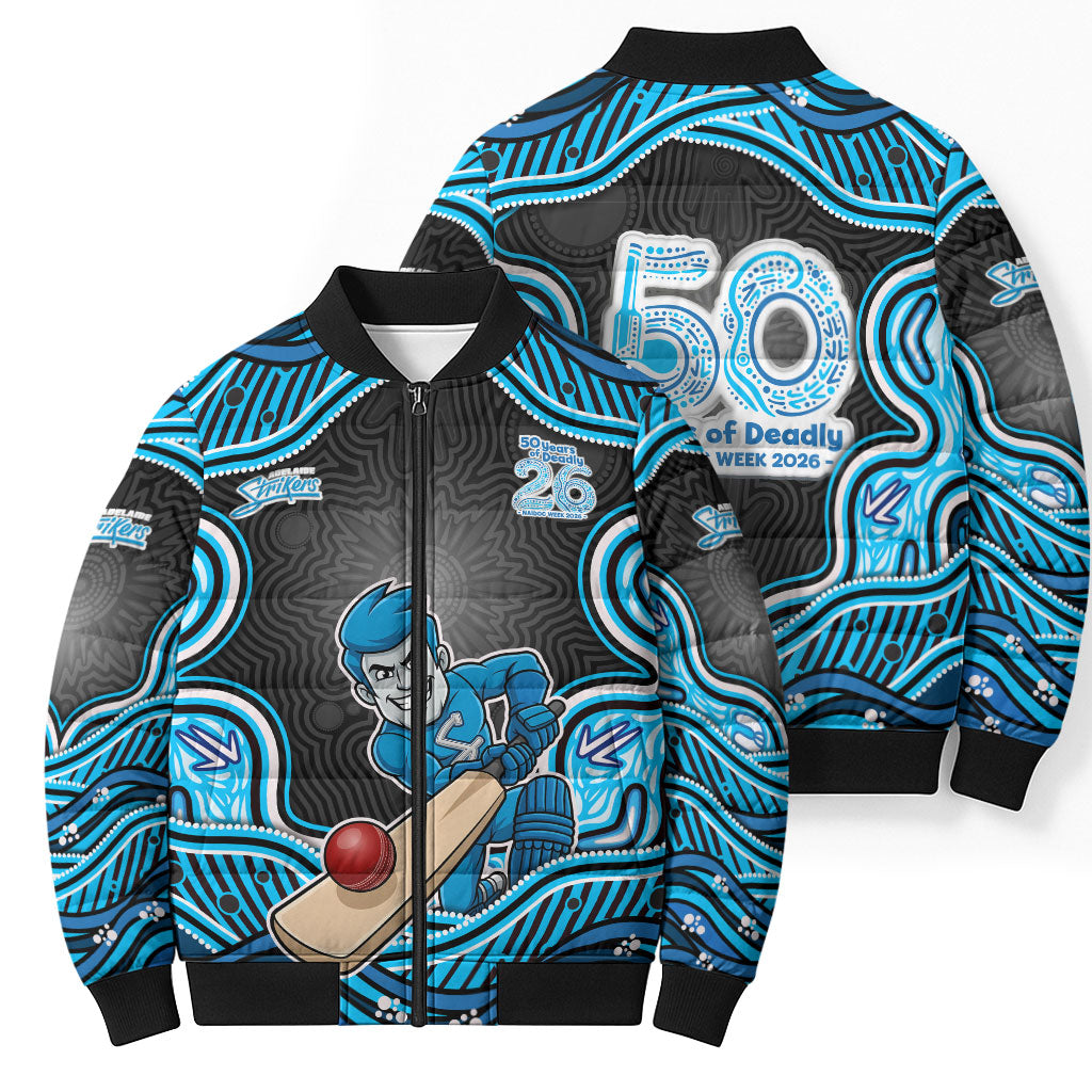 Adelaide Cricket NAIDOC Week 2026 Bomber Puffer Jacket Aboriginal Indigenous - 50 Years of Deadly